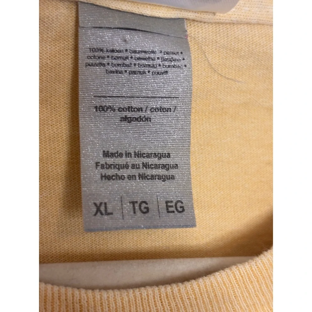 Bubba Gump Shrimp Co Mens Long Sleeve Shirt XL Yellow Laughlin NV Graphic Tee - Picture 5 of 8